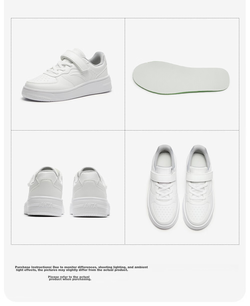 Anta Kids Girls Sports Shoes Big Kids 2026 Spring Campus White Casual Sneakers A22618076 42